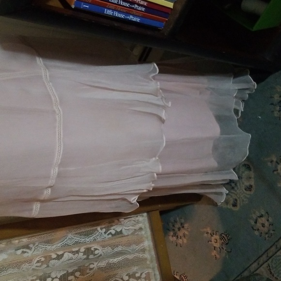 Victorian Trading Company Hopeless Romantic Victorian Pink Chiffon Dress - Picture 8 of 10